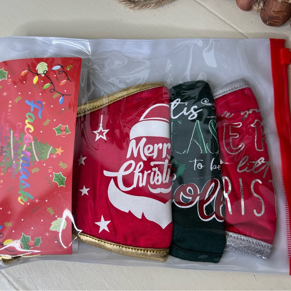 Brand New-Christmas Face Masks (set of 3)